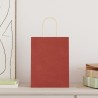 Sacs en papier 50 pcs avec poignées rouge 21x11x28 cm 