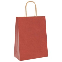 Sacs en papier 50 pcs avec poignées rouge 21x11x28 cm 