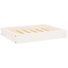 Lit pour chien Blanc 61,5x49x9 cm Bois de pin solide 