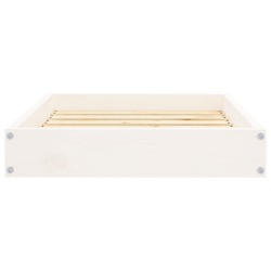 Lit pour chien Blanc 61,5x49x9 cm Bois de pin solide 