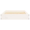 Lit pour chien Blanc 61,5x49x9 cm Bois de pin solide 