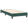 Sommier à lattes de lit et matelas vert foncé 90x220 cm velours 