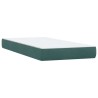 Sommier à lattes de lit et matelas vert foncé 90x220 cm velours 