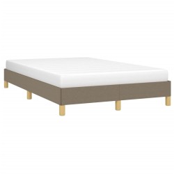 Cadre de lit sans matelas taupe 120x190 cm tissu 