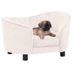 Canapé pour chien Crème 69x49x40 cm Peluche 