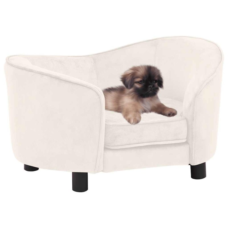 Canapé pour chien Crème 69x49x40 cm Peluche 