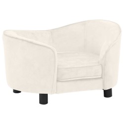 Canapé pour chien Crème 69x49x40 cm Peluche 