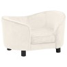 Canapé pour chien Crème 69x49x40 cm Peluche 