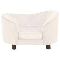 Canapé pour chien Crème 69x49x40 cm Peluche 