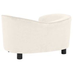 Canapé pour chien Crème 69x49x40 cm Peluche 