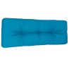 Coussin de palette bleu clair 120x40x12 cm tissu 