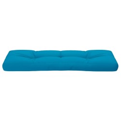Coussin de palette bleu clair 120x40x12 cm tissu 