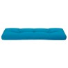 Coussin de palette bleu clair 120x40x12 cm tissu 