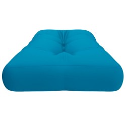 Coussin de palette bleu clair 120x40x12 cm tissu 