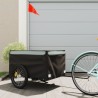 Remorque de vélo noir et gris 45 kg fer 