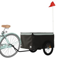Remorque de vélo noir et gris 45 kg fer 