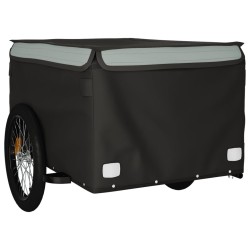 Remorque de vélo noir et gris 45 kg fer 