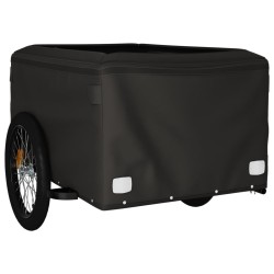 Remorque de vélo noir et gris 45 kg fer 