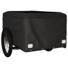 Remorque de vélo noir et gris 45 kg fer 