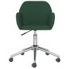 Chaise pivotante de bureau Vert foncé Tissu 