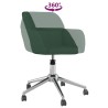 Chaise pivotante de bureau Vert foncé Tissu 