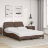 Lit avec matelas marron 120x200 cm similicuir 