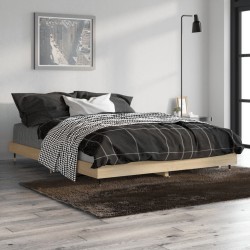 Cadre de lit sans matelas chêne sonoma 135x190 cm 