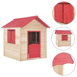 Maison de jeu pour enfants Bois de sapin Rouge 