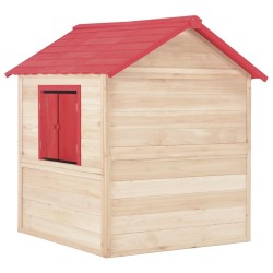 Maison de jeu pour enfants Bois de sapin Rouge 