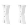 Pieds de table basse en forme de X, 2 pièces, blanc, 28 x (42-43) cm, acier 