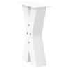 Pieds de table basse en forme de X, 2 pièces, blanc, 28 x (42-43) cm, acier 