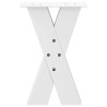 Pieds de table basse en forme de X, 2 pièces, blanc, 28 x (42-43) cm, acier 