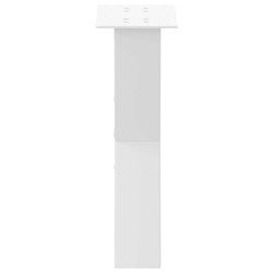 Pieds de table basse en forme de X, 2 pièces, blanc, 28 x (42-43) cm, acier 