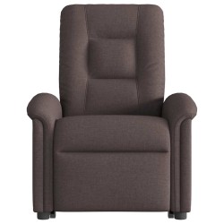 Fauteuil inclinable de massage électrique Marron foncé Tissu 