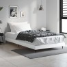 Cadre de lit sans matelas blanc brillant 100x200 cm 
