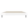 Cadre de lit sans matelas blanc brillant 100x200 cm 