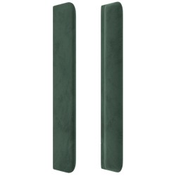 Tête de lit avec oreilles Vert foncé 93x16x118/128 cm Velours 