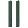 Tête de lit avec oreilles Vert foncé 93x16x118/128 cm Velours 
