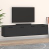 Armoires murales 2 pcs Noir 60x36,5x35 cm Bois d'ingénierie 