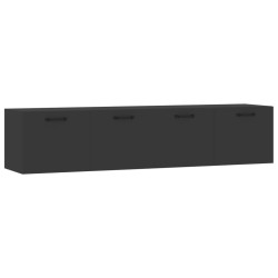 Armoires murales 2 pcs Noir 60x36,5x35 cm Bois d'ingénierie 
