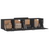 Armoires murales 2 pcs Noir 60x36,5x35 cm Bois d'ingénierie 