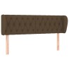 Tête de lit avec oreilles Marron foncé 163x23x78/88 cm Tissu 