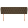 Tête de lit avec oreilles Marron foncé 163x23x78/88 cm Tissu 