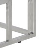 Table console argenté acier inoxydable et bois massif d'acacia 