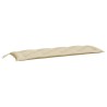 Coussin de banc de jardin beige 150x50x7 cm tissu oxford 