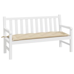 Coussin de banc de jardin beige 150x50x7 cm tissu oxford 