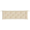 Coussin de banc de jardin beige 150x50x7 cm tissu oxford 