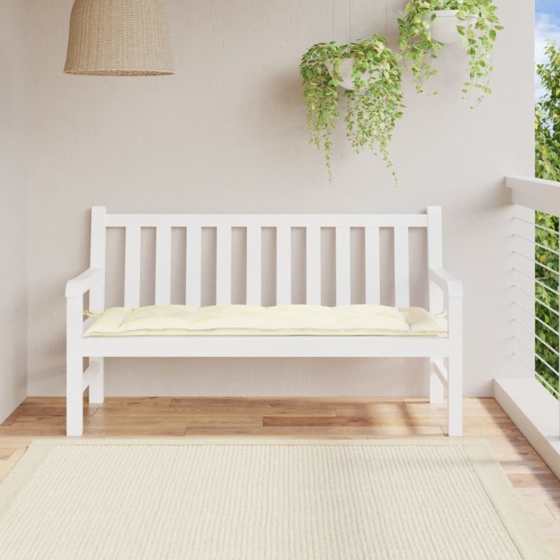 Coussin de banc de jardin crème 150x50x7 cm tissu oxford 