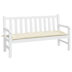 Coussin de banc de jardin crème 150x50x7 cm tissu oxford 