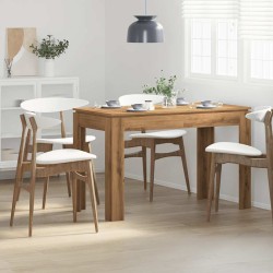 Table à manger chêne artisanal 120x60x76 cm bois d'ingénierie 